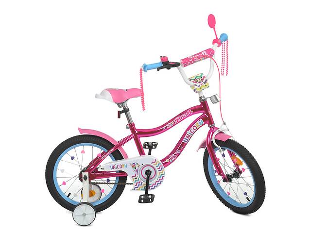 Велосипед дитячий PROF1 Y16242S 16 дюймів, рожевий