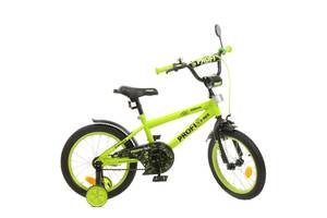 Велосипед дитячий PROF1 Y1671 16 дюймів, салатовий