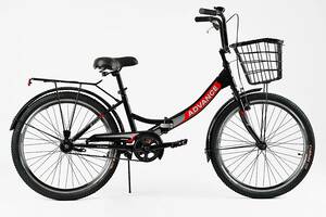 Велосипед складной односкоростной Corso Advance 24' Black and red (148348)