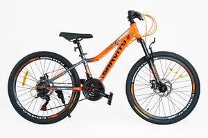 Велосипед спортивный 24' Corso GRAVITY Shimano 21 скорость Orange (147753)