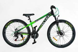 Велосипед спортивный 26' Corso ULTRA Shimano 21 скорость собранный на 75% Green (147913)