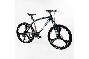 Велосипед спортивный алюминиевая рама литые диски Corso Evolution 26' Grey and blue (104748)