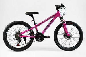 Велосипед спортивный Corso 24' CONCEPT 21 скорость 11’’ Pink (138254)