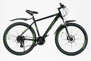 Велосипед спортивный Corso MADMAX 20' 24 скорости Black and green (152795)