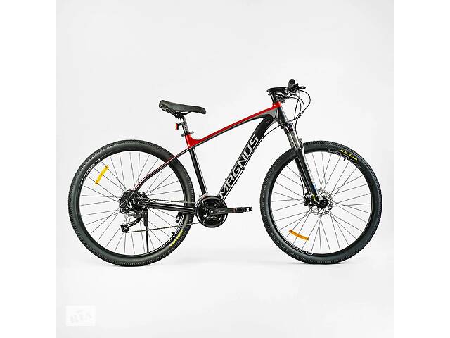 Велосипед спортивный Corso MAGNUS 29' 27 скоростей 19' Black with Red (138308)