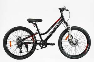 Велосипед Спортивный Corso OPTIMA 24' 7 скоростей 11' Shimano Black (148322)