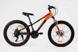 Велосипед Спортивный Corso SKYLIN 24' 21 скорость 11' Shimano Orange (147893)