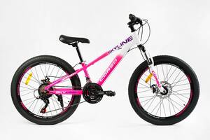 Велосипед Спортивный Corso SKYLIN 24' 21 скорость 11' Shimano Pink (147894)