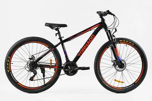 Велосипед Спортивный Corso TORNADO 27.5' 21 скорость 15.5' Shimano Blue and Orange (149119)