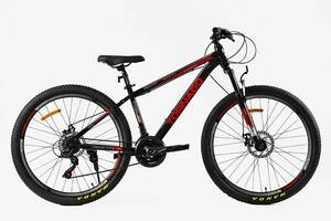 Велосипед Спортивный Corso TORNADO 27.5' 21 скорость 15.5' Shimano Blue and Red (149120)