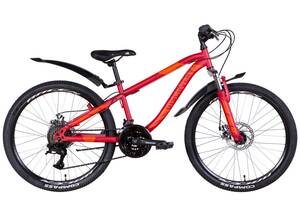 Велосипед ST 24 Discovery FLINT DD рама 13 с крылом Красный (OPS-DIS-24-272)