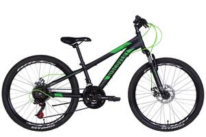 Велосипед 24' Discovery RIDER AM DD 2022 (чорно-зелений (м))