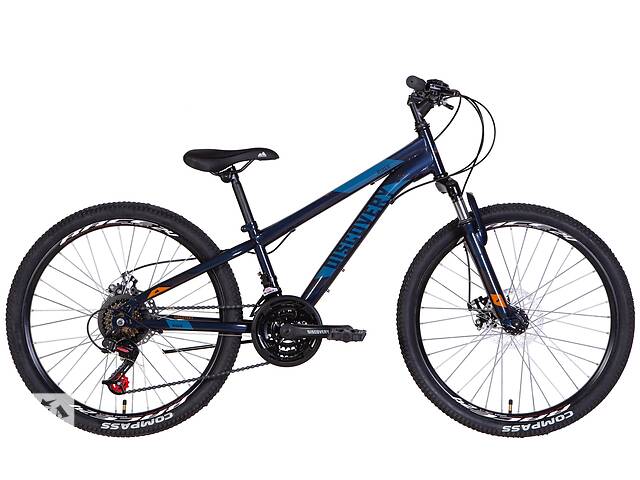 Велосипед 24' Discovery RIDER AM DD 2022 (темно-синий с оранжевым (м))