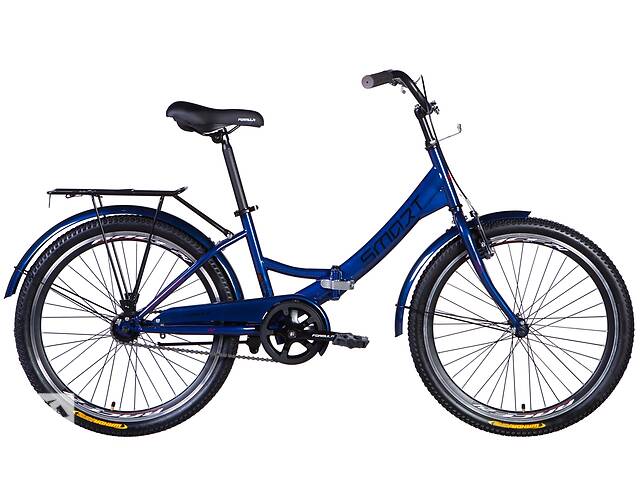 Велосипед 24' Formula SMART з багажником, без кошика 2024 (синій)