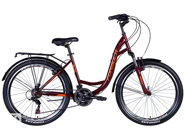 Велосипед ST 26' Formula OMEGA AM рама- ' с багажником задн St с крылом St 2024 (червоний) - Фото 1