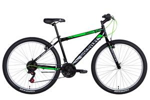 Велосипед 27.5" Discovery AMULET Vbr 2021 (черно-зеленый с серым)