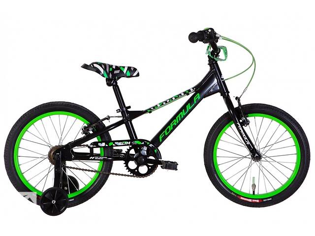 Велосипед уцененный AL 18' Formula SLIM рама- 2022 STK-FRK-060 (черно-зеленый )