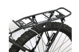 Велосипедный багажник под дисковый тормоз, алюминиевый Feel Fit Черный