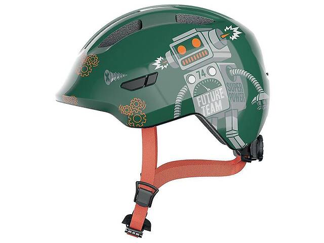 Велосипедный детский шлем ABUS SMILEY 3.0 M 50-55 Green Robo