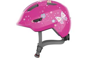 Велосипедный детский шлем Abus SMILEY 3.0 S 45-50 Pink Butterfly