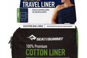 Вкладыш Sea To Summit Premium Cotton Travel Liner Double 185L x 185W см (1033-STS ADBLOSNB)
