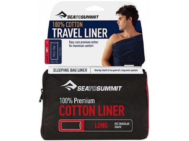 Вкладыш в спальник Sea To Summit Premium Cotton Travel Liner Long 92х210см (1033-STS ALONGOSNB)