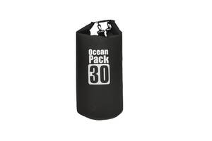 Водонепроницаемая сумка рюкзак гермомешок с шлейкой на плечо Ocean Pack 30 л Black (5535821530)