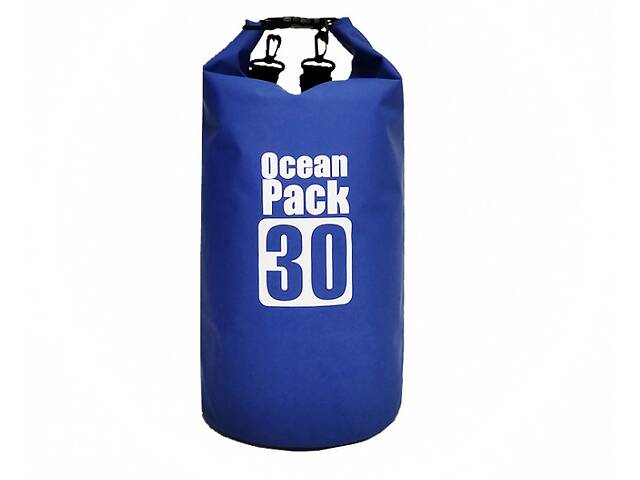 Водонепроницаемая сумка рюкзак гермомешок с шлейкой на плечо Ocean Pack 30 л Blue (57885441)