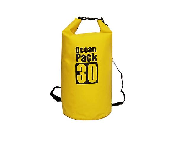 Водонепроницаемый рюкзак/гермомешок с шлейкой на плечо Ocean Pack 30 л Yellow (553582153120)