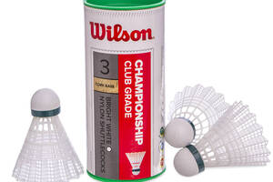 Воланы для бадминтона WILSON CHAMPIONSHIP WRT6040 3шт Белый