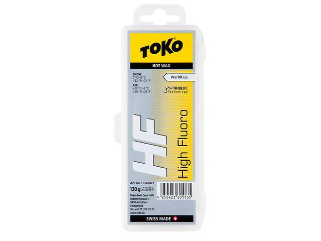 Воск Toko HF Hot Wax 40гр Yellow (1052-550 1021)