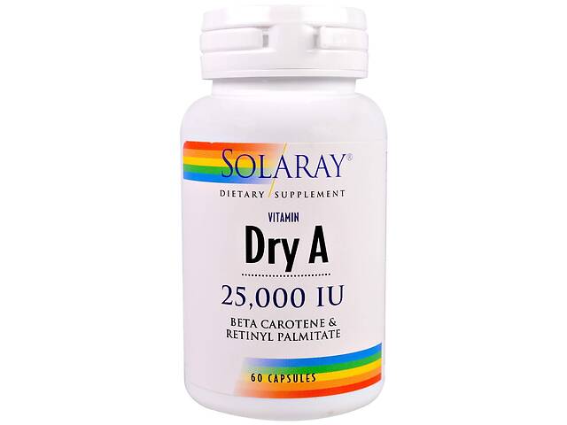Витамин А Solaray 25 000 МЕ 60 капсул (20166)