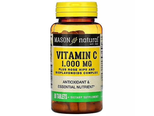Витамин C Mason Natural Vitamin C With Rose Hips And Bioflavonoids 1000 mg 90 Tabs