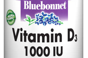 Витамин D3 1000IU Bluebonnet Nutrition 180 гелевых капсул