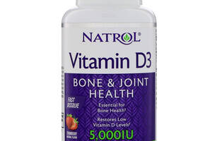 Витамин D3 Natrol 5000 МЕ 90 таблеток Клубника (28906)