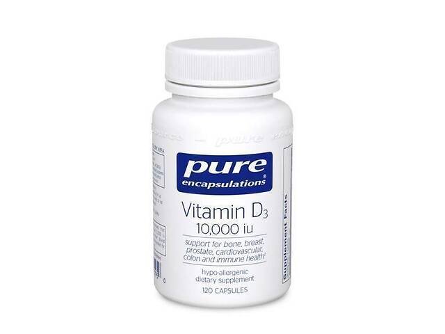 Витамин D3 Pure Encapsulations 10000 МЕ 120 капсул (21488)