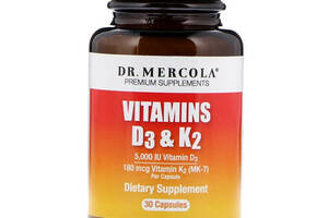 Витамин Д3 и К2, Dr. Mercola, 30 капсул (15744)