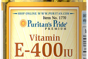 Витамин Е Puritans Pride 400 МЕ 100 гелевых капсул (31044)