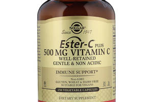 Витамин С 500 мг, Ester-C Plus, Solgar, 250 гелевых капсул