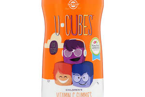Витамин С для детей Solgar апельсин клубника U-Cubes Children's Vitamin C 90 жевательных конфет (SOL59598)