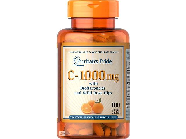 Витамин С с биофлавоноидами Puritans Pride 1000 мг 100 капсул (31032)