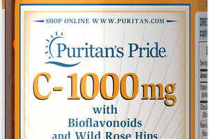 Витамин С с биофлавоноидами Puritans Pride 1000 мг 100 капсул Шиповник (31919)