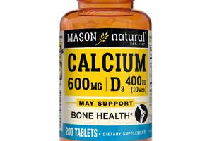 Витаминно-минеральный комплекс Mason Natural Calcium 600 mg Plus Vitamin D3 200 Tabs