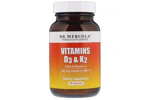 Вітаміни Д3 та К2 Dr. Mercola 90 капсул (30736)