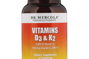 Витамины Д3 и К2 Dr. Mercola 90 капсул (30736)