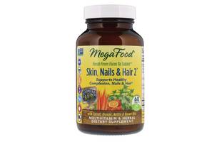 Витамины для волос, кожи и ногтей, MegaFood, Skin, Nails & Hair 2, 60 таблеток (30779)