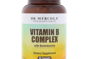 Витамины группы В с бенфотиамином, Dr. Mercola, Vitamin B Complex, 60 капсул (29859)