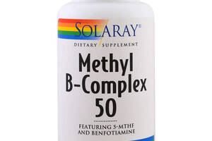 Витамины группы В, Solaray, Methyl B-Complex 50, 60 вегетарианских капсул (29188)