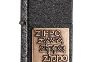 Зажигалка ZIPPO Brass Emblem Black Crackle (362)