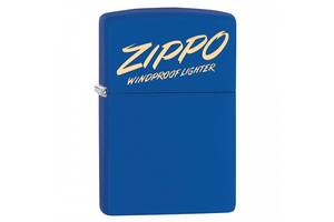 Зажигалка бензиновая Zippo Script Design Синяя с логотипом (49223)